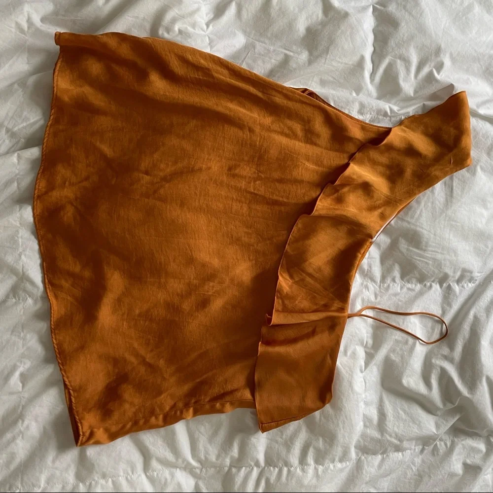 One Shoulder Burnt Orange Top - Picture 2 of 3